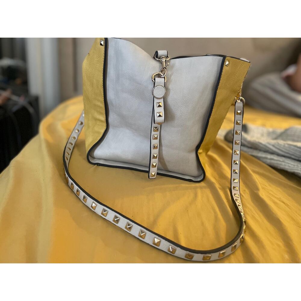 Y2K Yellow Leather Handbag 2000s Gifts for Her Vintage